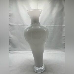 Elegant White Glass Vase